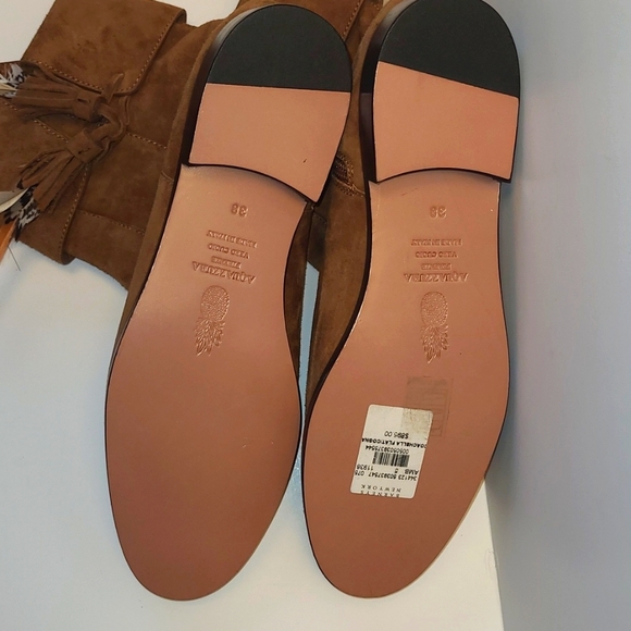 Aquazurra Ankle Boots With Feather Tassels - Picture 10 of 14